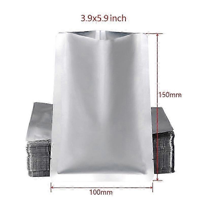 100pcs ασημένια κενή σφράγιση αλουμινίου Mylar τσάντες αποθήκευσης εγχώριων εργαλείων κουζίνας για βολικό ξηρούς καρπούς τροφίμων-Yvan