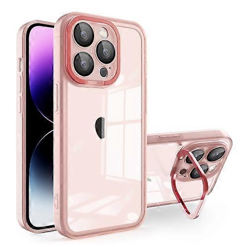 For iPhone 15 Invisible Lens Bracket Matte Transparent MagSafe Mobile Phone Case