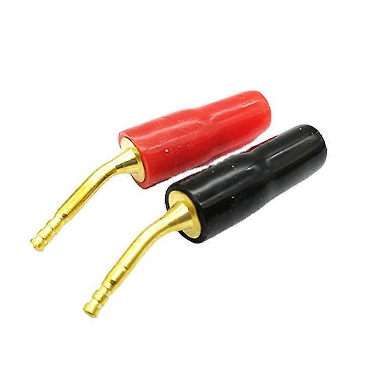 2MM banana plug gold plated audio amplifier wiring plug pin type plug speaker horn clip socket (2pcs),2024 Ping
