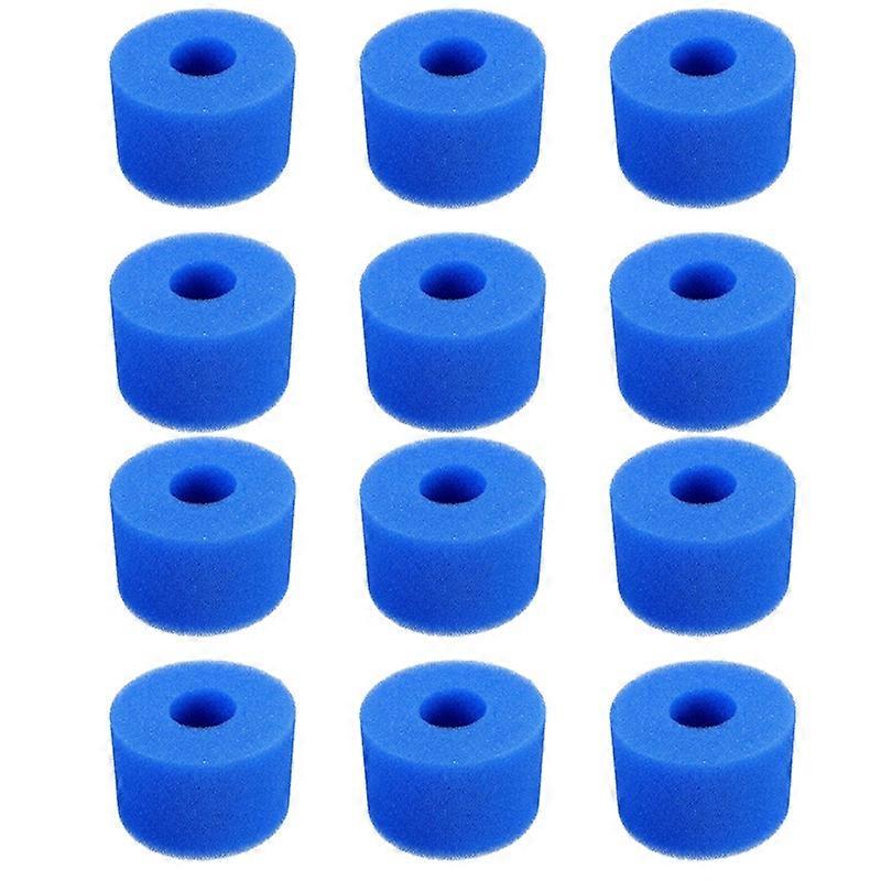 12PCS Swimming Pool Foam Sponge for Intex S1 Reusable Washable Biofoam Cleaner Pool Foam Swimming A