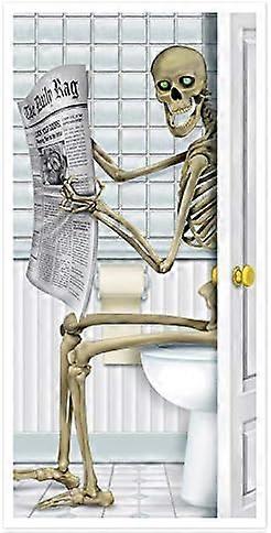 Skeleton Restroom Door Cover Party Accessory