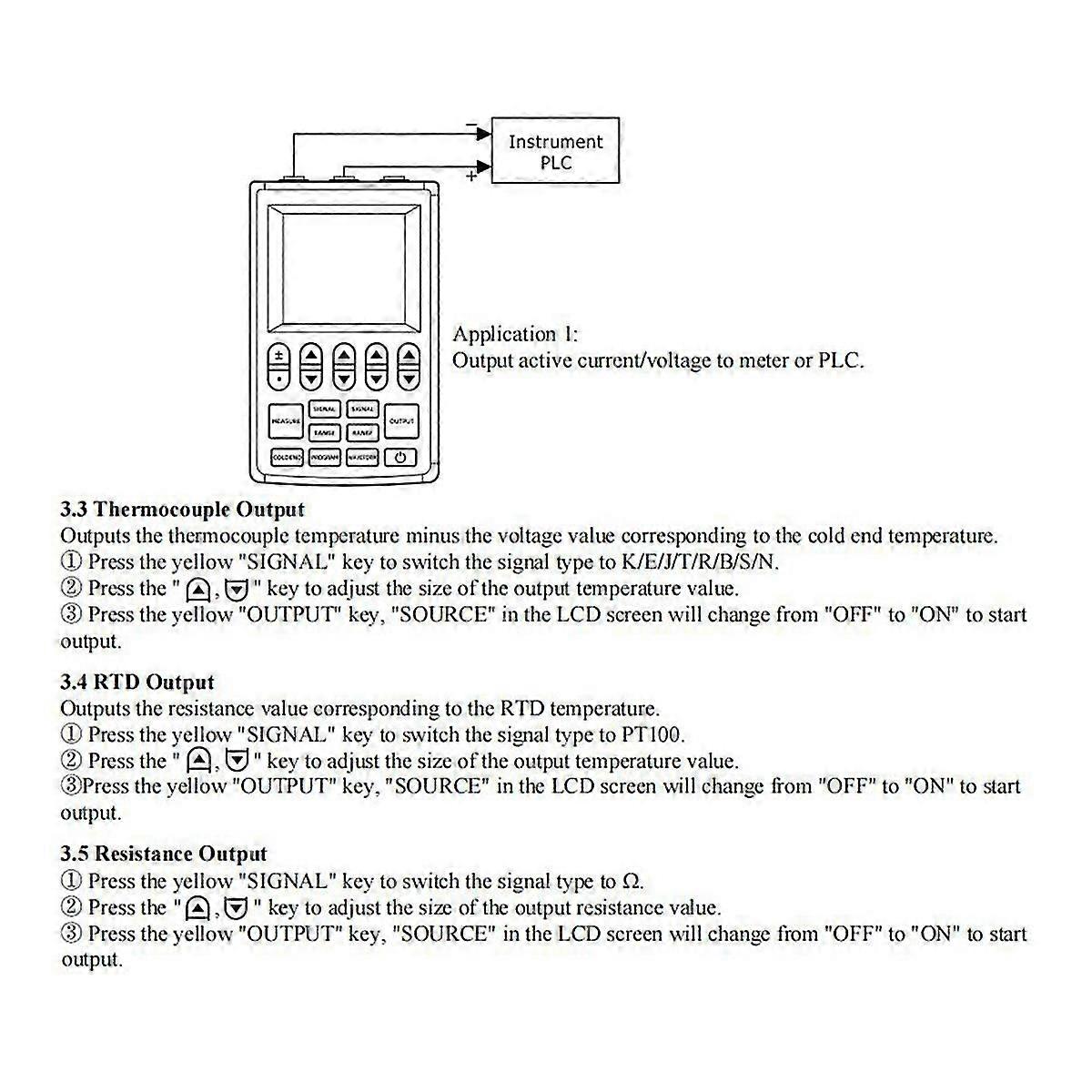 Multifunction Signal Generator 4-20ma Current Voltage Rtd Thermocouple Signal Source Handheld Process Calibrator