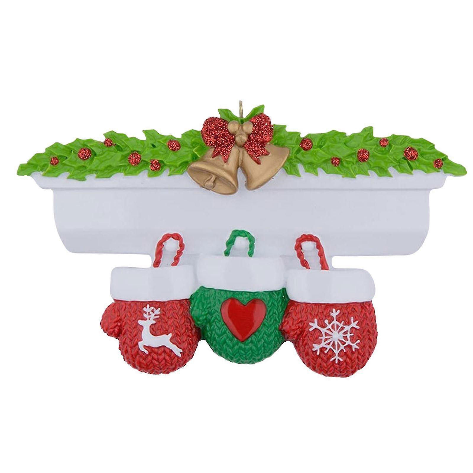 パーソナライズされた家族のクリスマスツリー装飾かわいい休日冬の贈り物年耐久性家族装飾