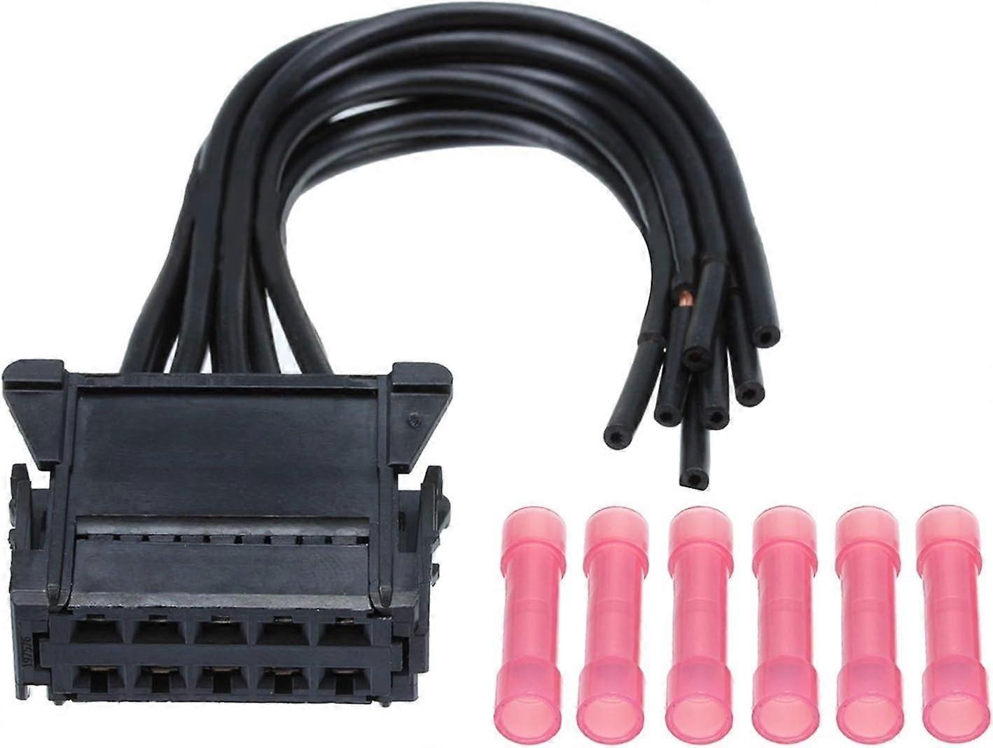 1 Set Heater Blower Resistor Wiring Loom Harness Connector for Megane 2 Scenic II 8200729298 Car Accessories (Color : Black)