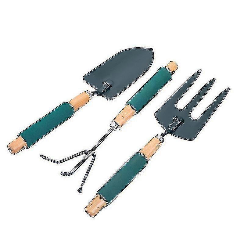 3 Pieces Mini Garden Tool Set, Garden Handle With Sponge Handle Tool Set With Hand Trowel Planting Machine Hand Rake1set-green