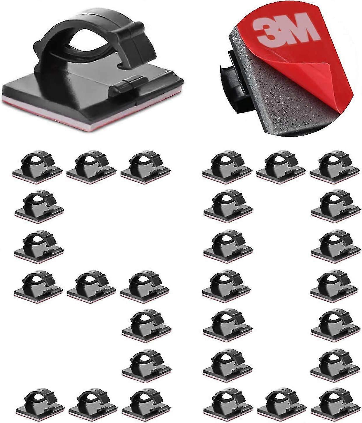 3m Self Adhesive Cable Clips Management Strong Wire Holders Cord Organizer Cable