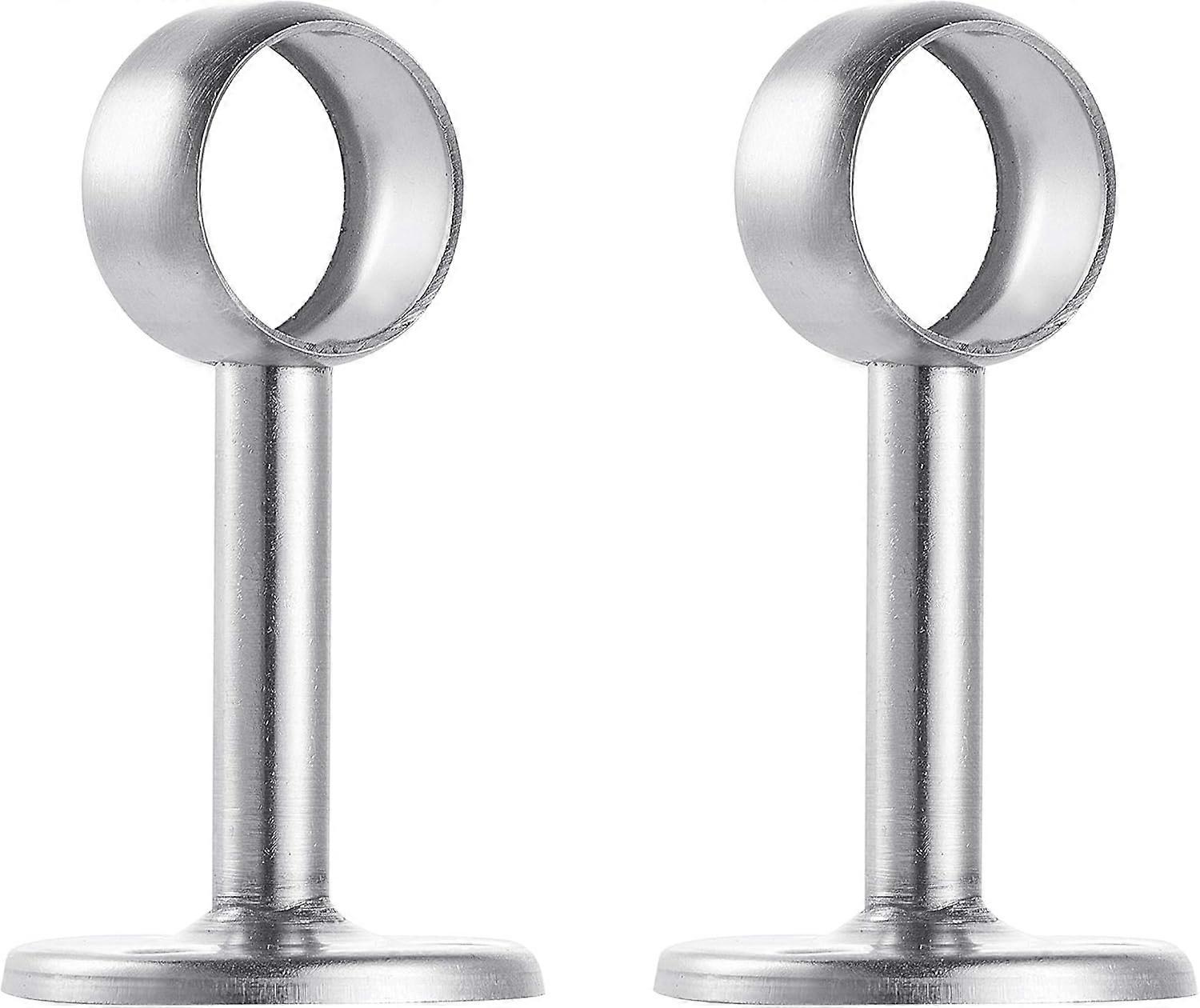 2pcs Ceiling Mount Bracket Brushed Stainless Steel Shower Curtain Rod Bracket
