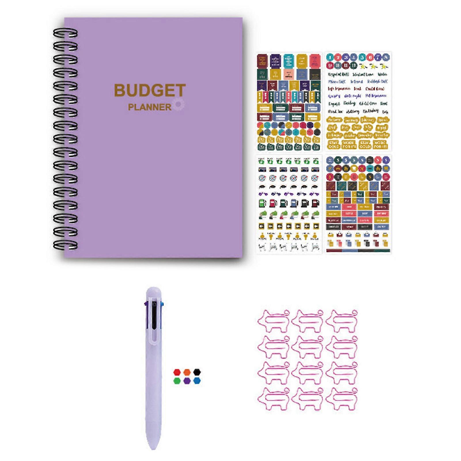 2024 Calendar Budget Planner 12 Monthly Planner Weekly Planner Budget Organizer with Interior Pocket Bookmark Cord Elastic Closure and Pen