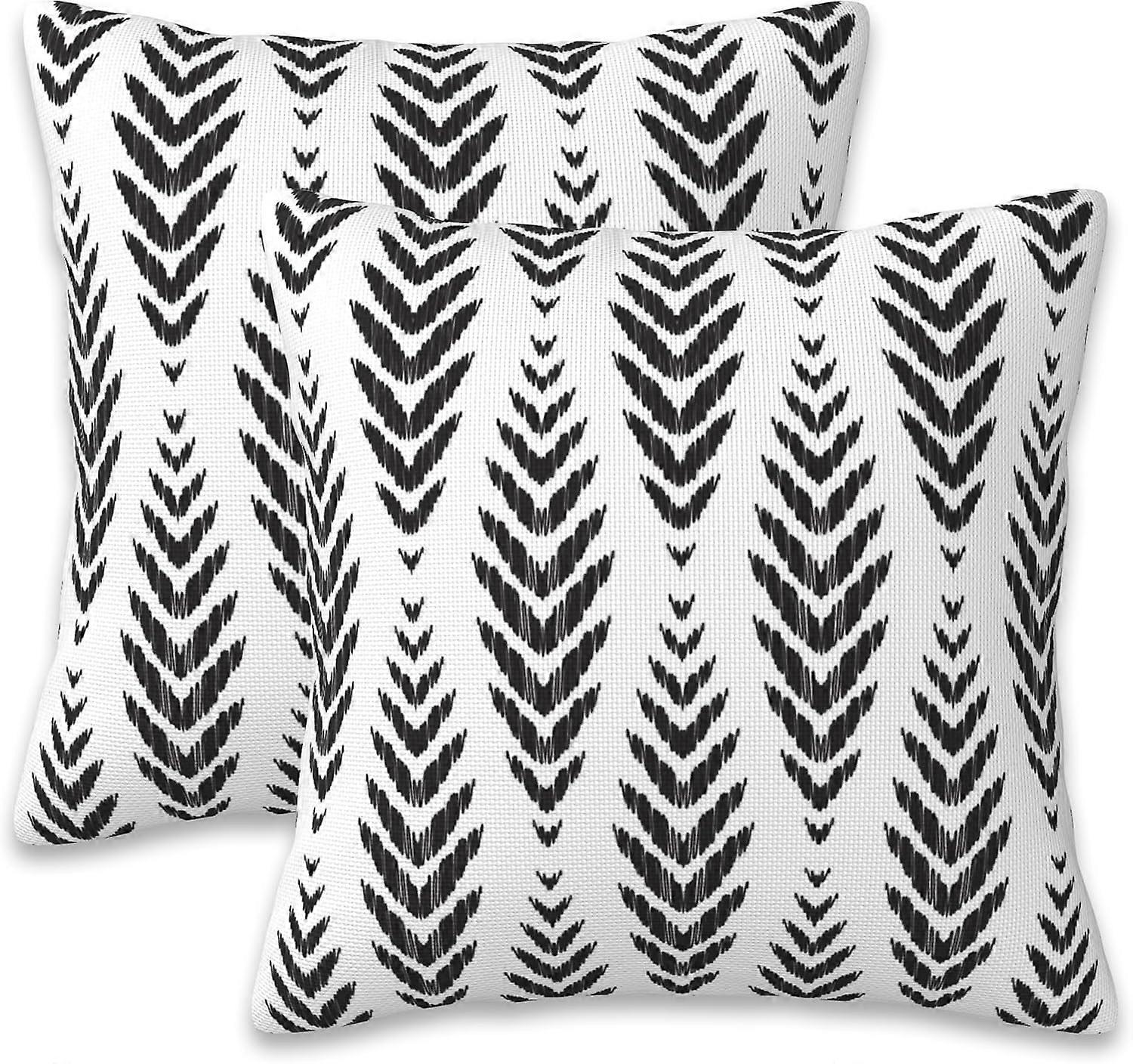 Hodiť obliečky na vankúše Boho Bohemian Black Obliečky na vankúše 16x16 palcov Sada 2 vankúše Dekoratívne obliečky na vankúše Obliečky na vankúše do obývacej izby v spálni 