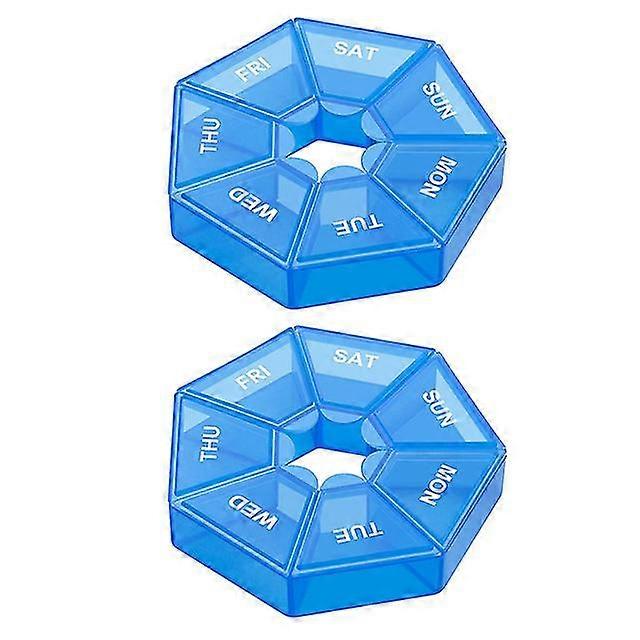 2pcs Days Pill Medicine Box