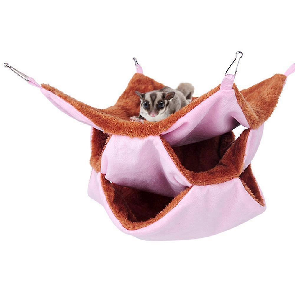 Hamsterin riippumattohäkkitarvikkeet Riippuva fleece-sängyn keinupussi sokeripurjelentokoneen marsulle