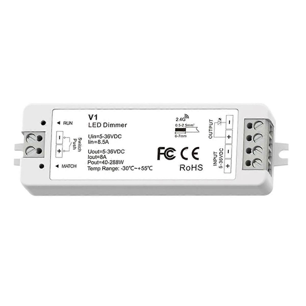 RF Mini Style LED Dimmer KIT Indoor Lighting 12V 24V 1CH Single Color LED Dimming Controller