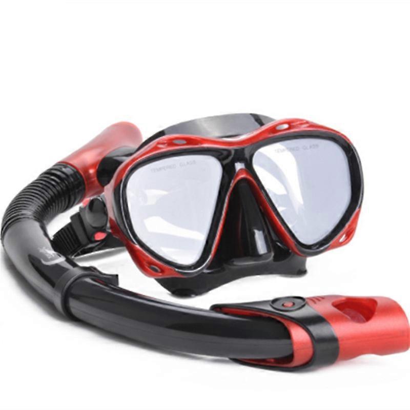 EVAGO Snorkel Set for Women and Men, Anti-Fog Tempered Glass Snorkel Mask for Snorkeling, Swimming and Scuba Diving, Anti Leak Dry Snorkel Gear Silico