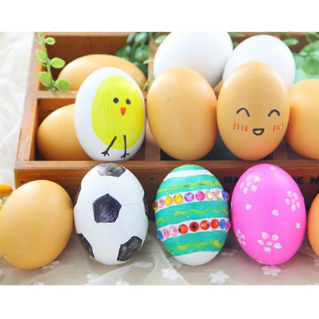 1 Piece Solid Wood Easter Egg DIY Painting Easter Eggs Easter Party Favors