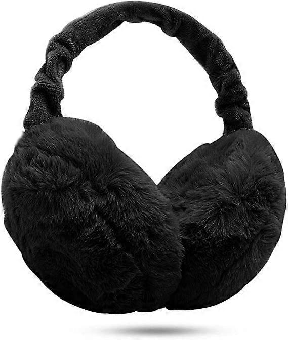 Winter Women's Earmuffs-Plush Earmuffs,Foldable Earmuffs Adjustable Warm Earmuffs Cold Protection