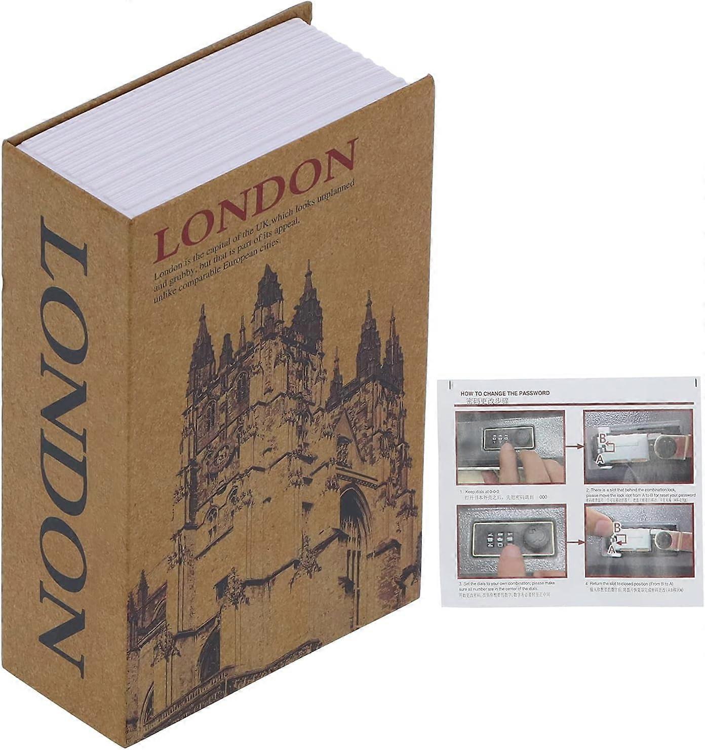 Book Safe Box, Mini Simulation Book-Shaped Money Storage Box, Concealed Durable Stylish Hidden Case