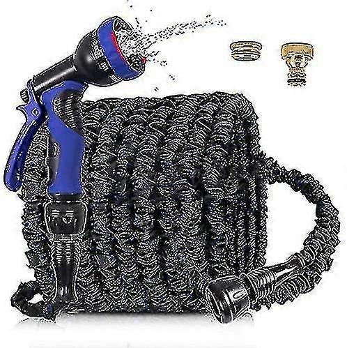 Garden Hose 15m 50ft Flexible Water Hose With Solid Brass Connector, Extendable