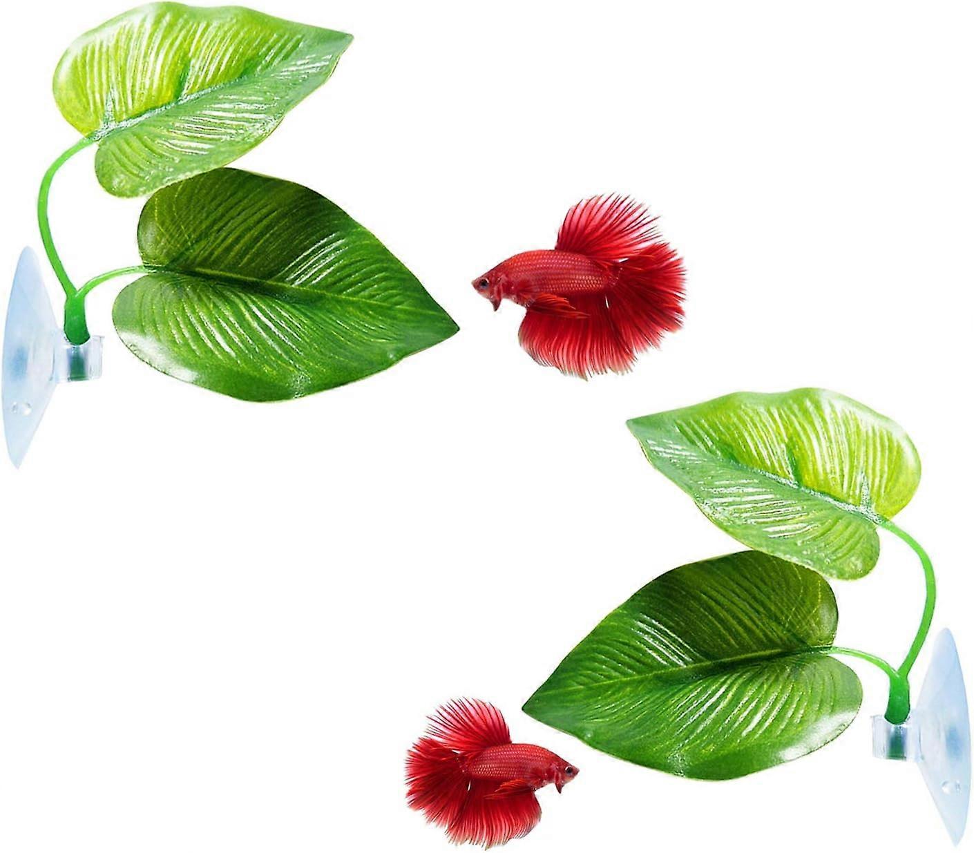 Improves Betta's Health - Double Leaf Design Fish Leaf Pad