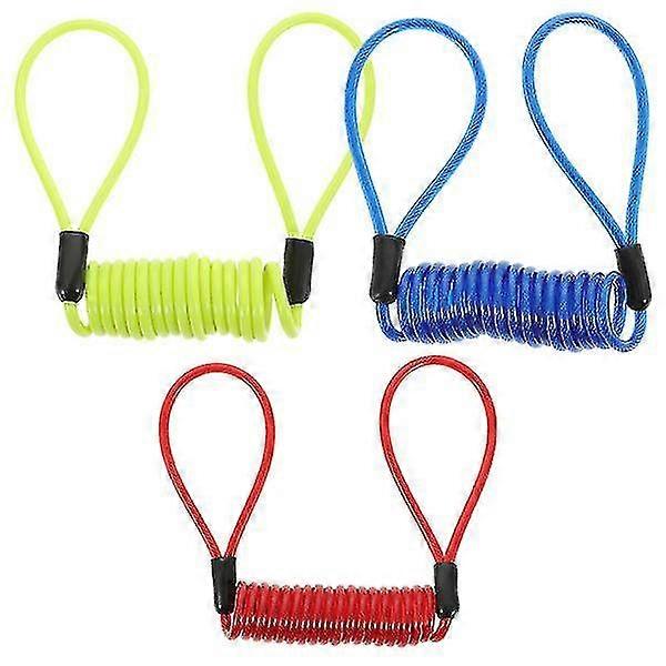 3pcs Steel Cable Bicycle Lock Disc Reminder Locks