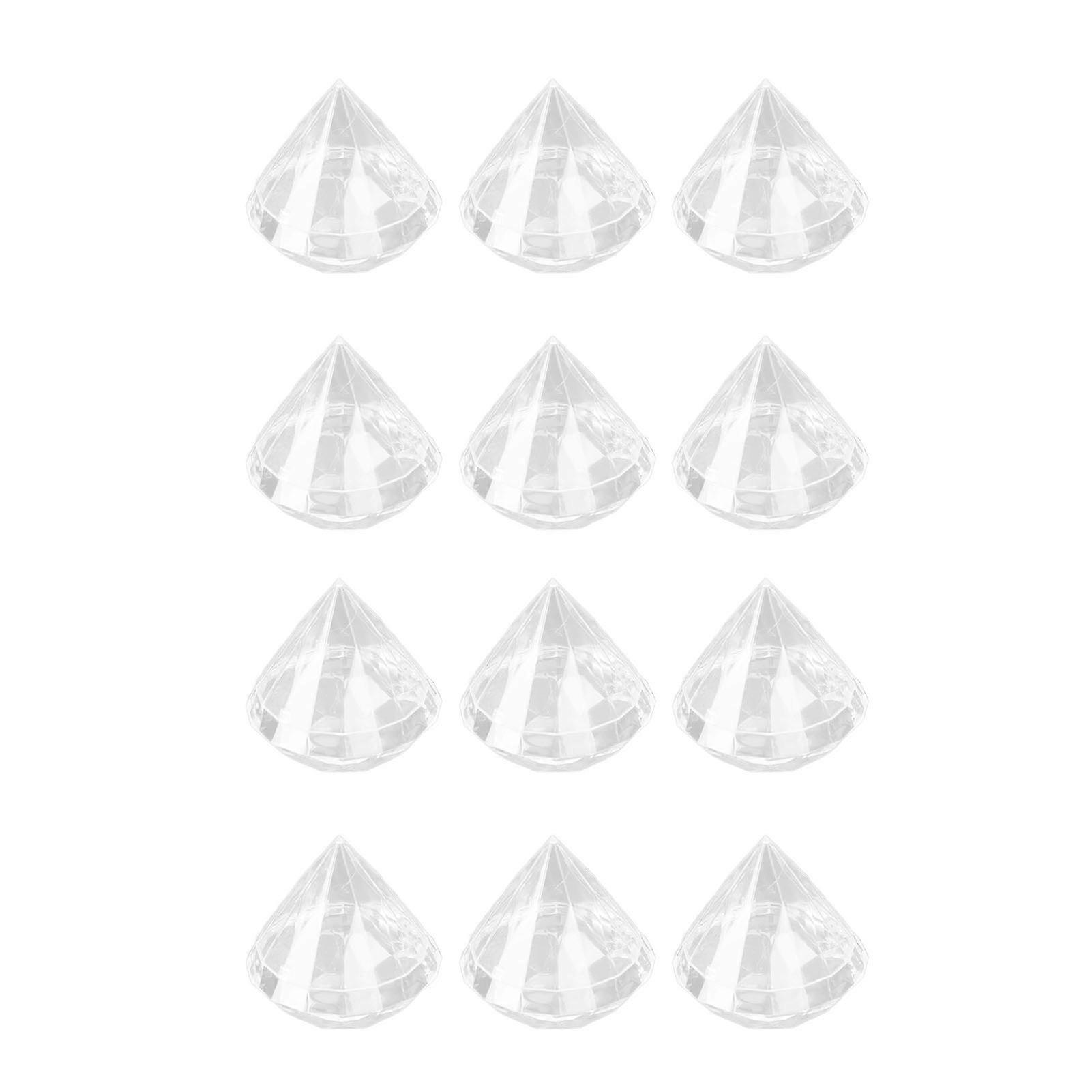 Home Candy Storage Box Clear Plastic Transparent Diamond Shaped Jar