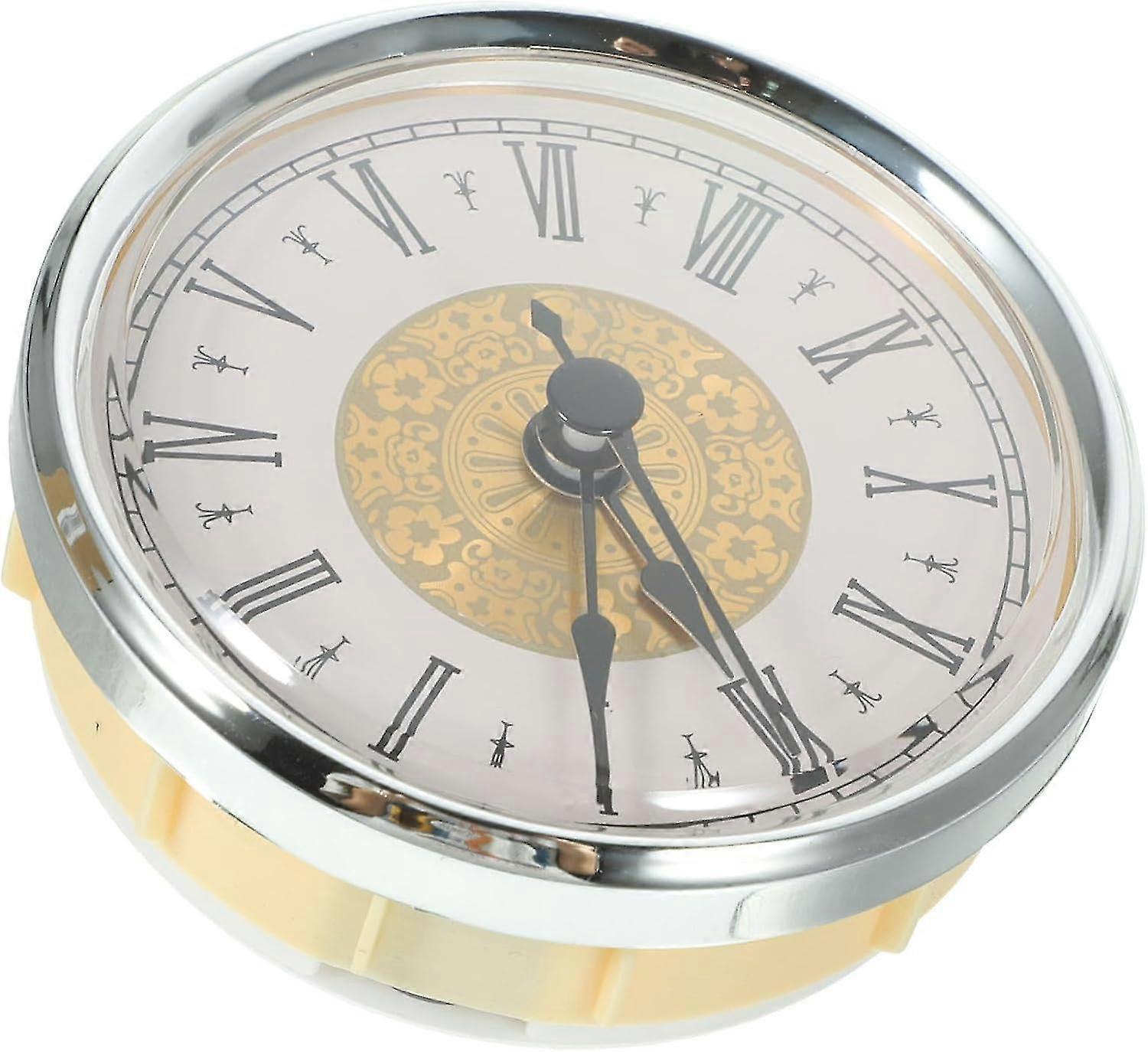 Mini Round Rome Metal Quartz Clock Insert with DIY Clock Face and Movement