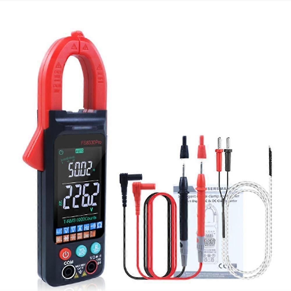 Dcac Current Digital Clamp Meter 6000 Counts 400a Amp Multimeter Color Screen Voltage Tester Fs833