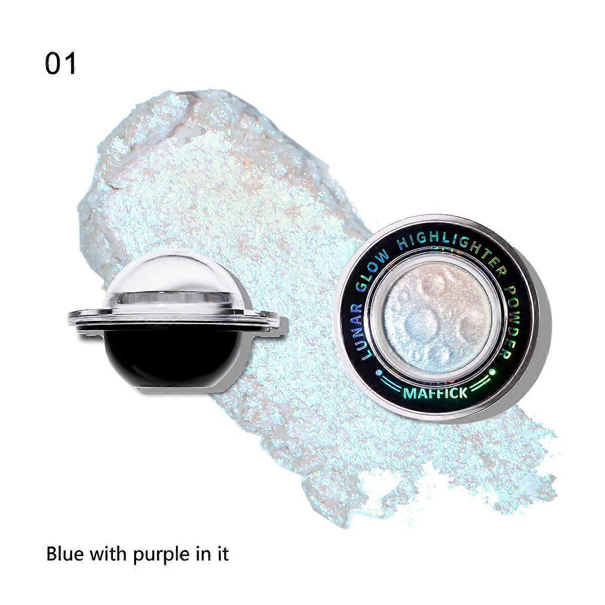 Highlighter Powder Shiny Clear High-gloss Face, Glitter Shimmer Highlighter, Planet highlighter powder face brightening, Natural Glow, Face and Body B