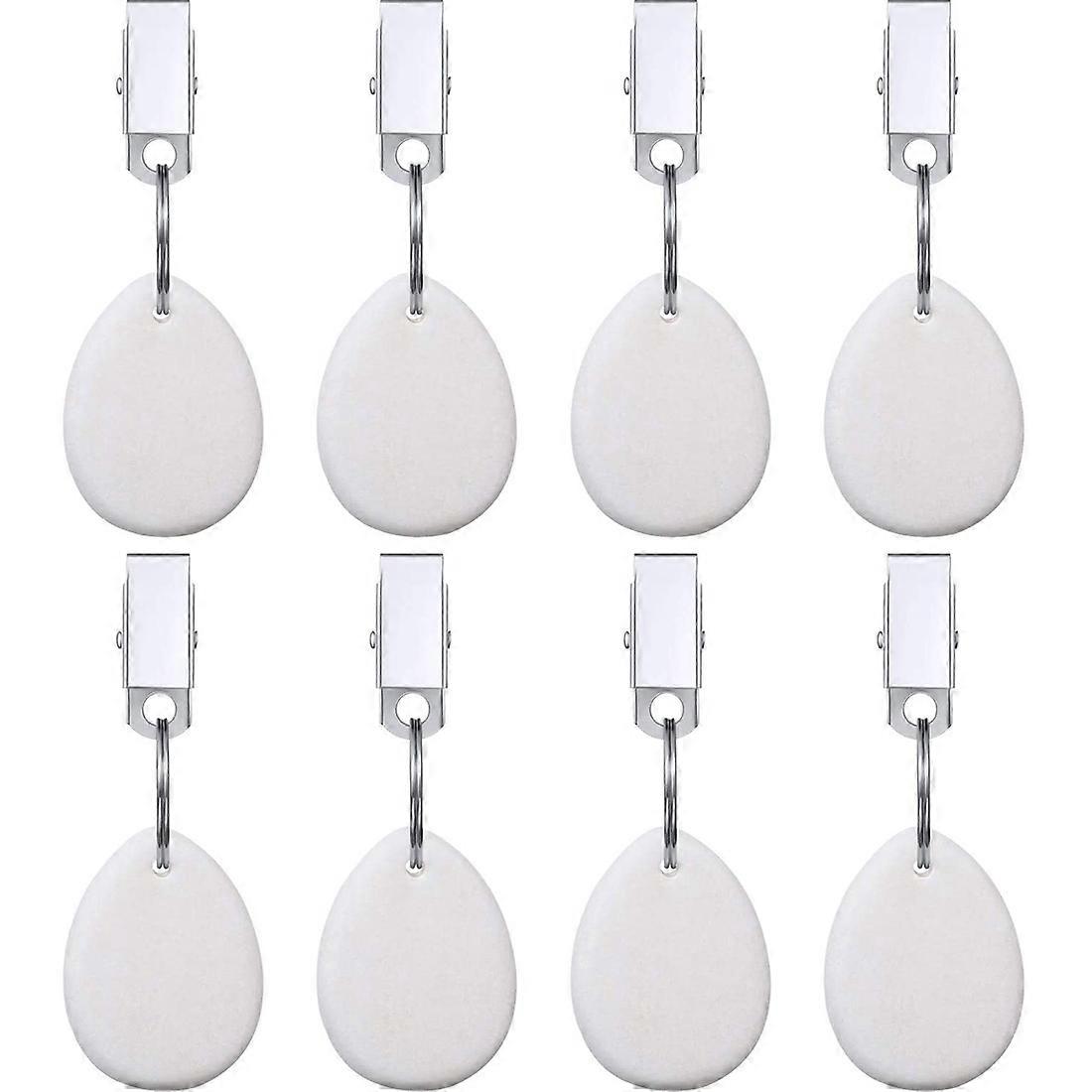 8Pcs Tablecloth Weights Teardrop Table Cover Weights Metal Clip Tablecloth Pendant Stone Table Weig