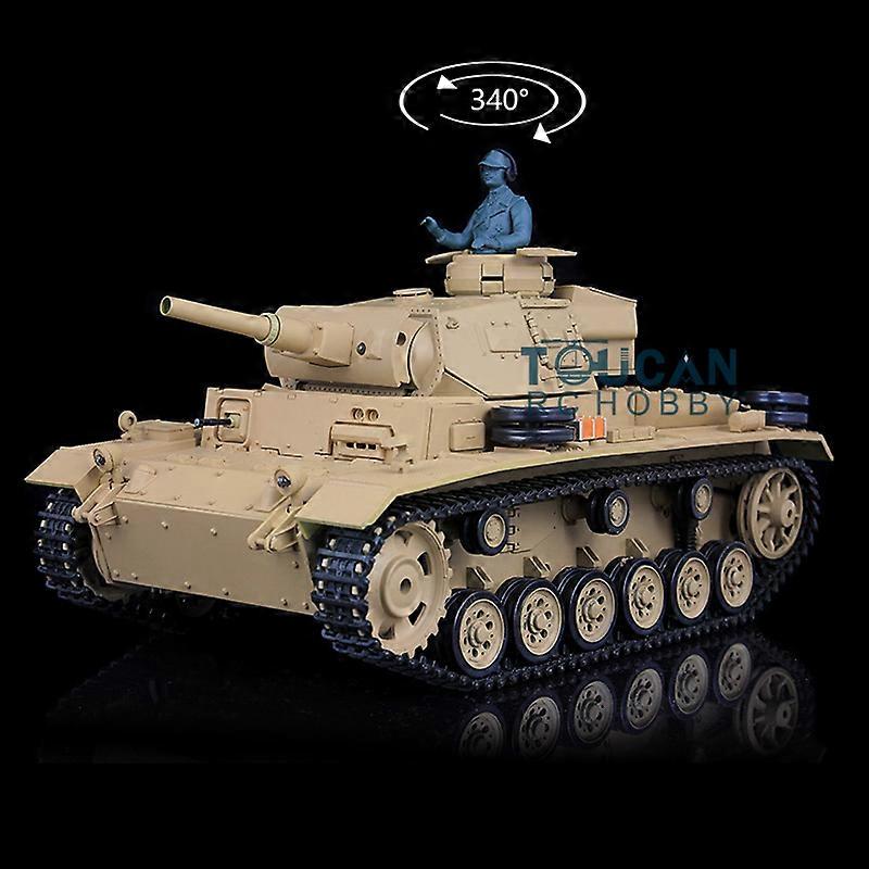 2.4G 1/16 Scala 6.0 Plastica Tedesco Panzer III H RTR RC Tank Modello 3849 TH12551