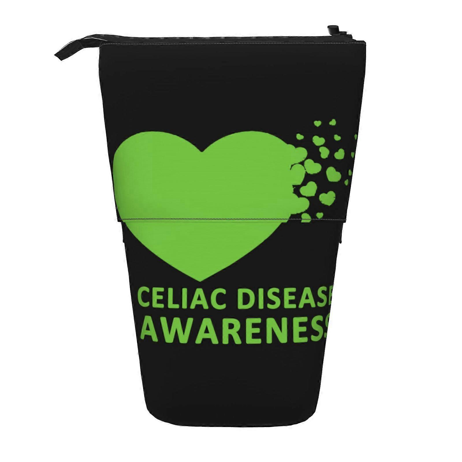 التوعية بمرض الاضطرابات الهضمية 4 مقلمة الوقوف حقيبة قلم رصاص تلسكوبي مقلمة مع سحاب حقيبة مكياج محمولة