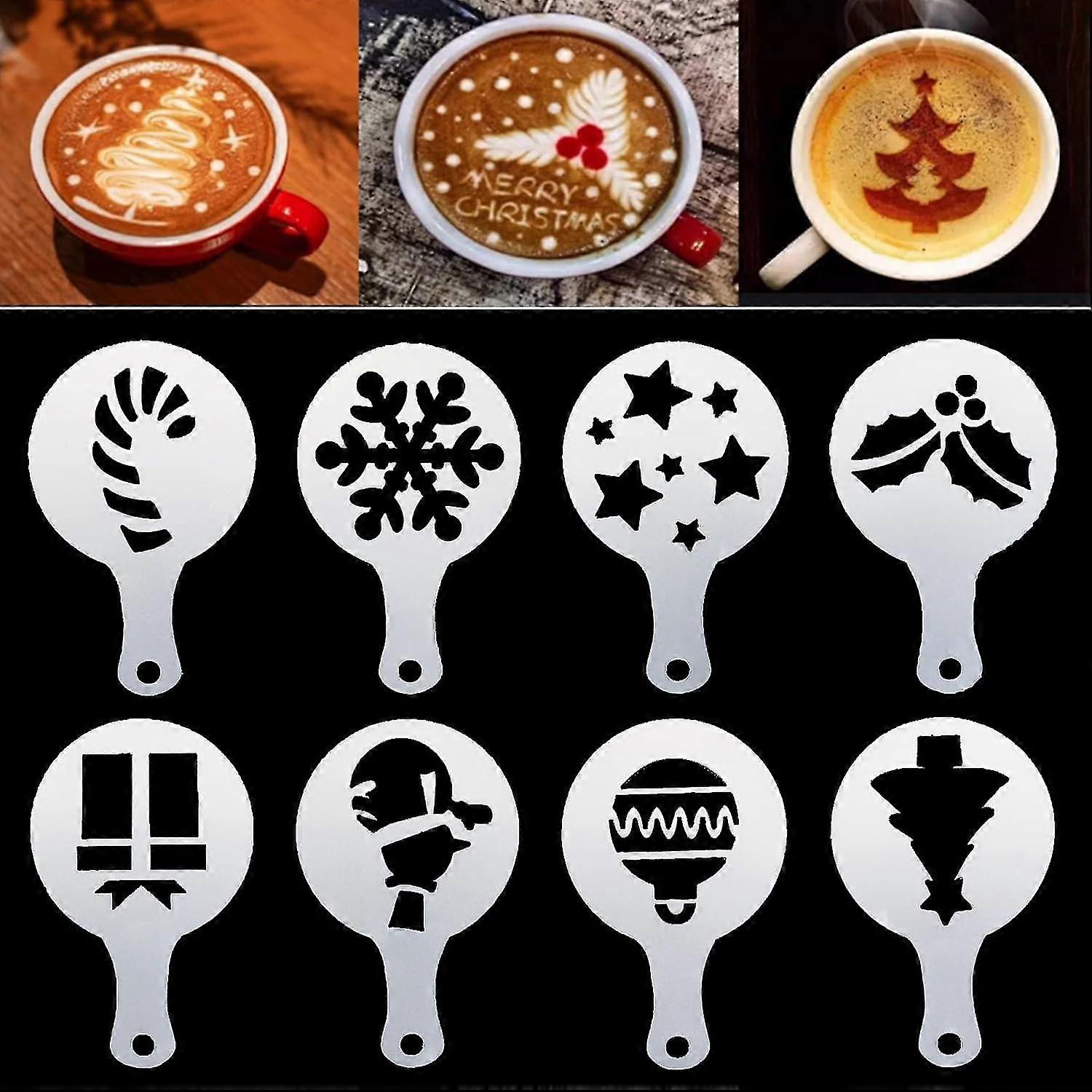 Christmas Coffee Stencils Barista Coffee Printing