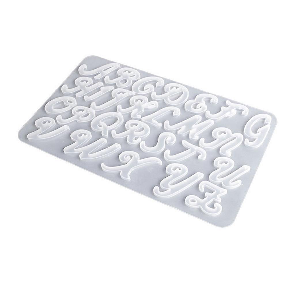 Resin Keychain Making Molds Reversed Silicone Alphabet Resin Molds DIY Tool