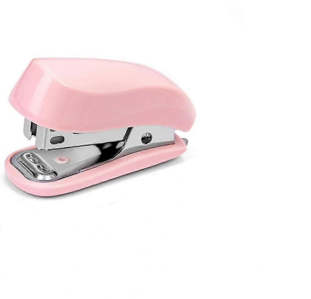 Pink Color Mini Stapler with Staples,Small Cute Stapler for Desk,Gift for Student or Office Use (Pink)
