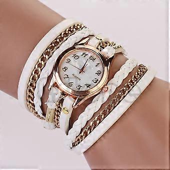 Mode Femmes Fille Pour Strass Simili Cuir Sling Chaîne Quartz Montre-bracelet La