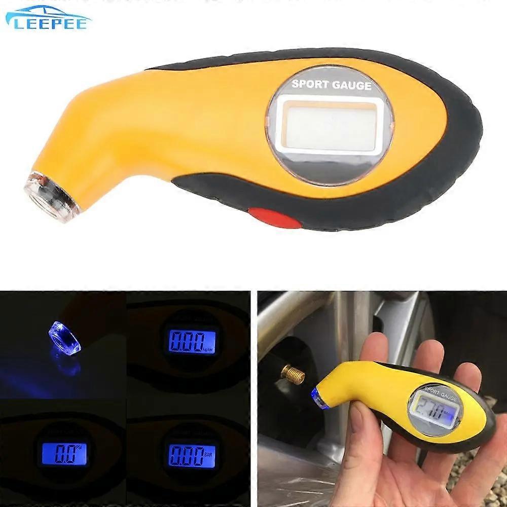 LEEPEE Tyre Air Pressure Gauge Meter Car Tire Manometer Barometers Tester Tool Electronic Digital LCD for Auto Car Motorcycle