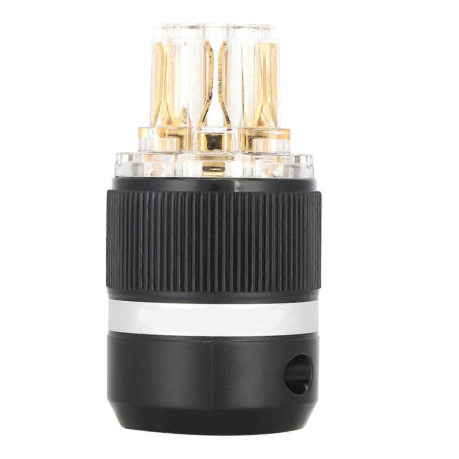 Monoso Power Plug Transparent Pure Copper 24K GoldPlated o Connector Power Plug (F101G (Female) )