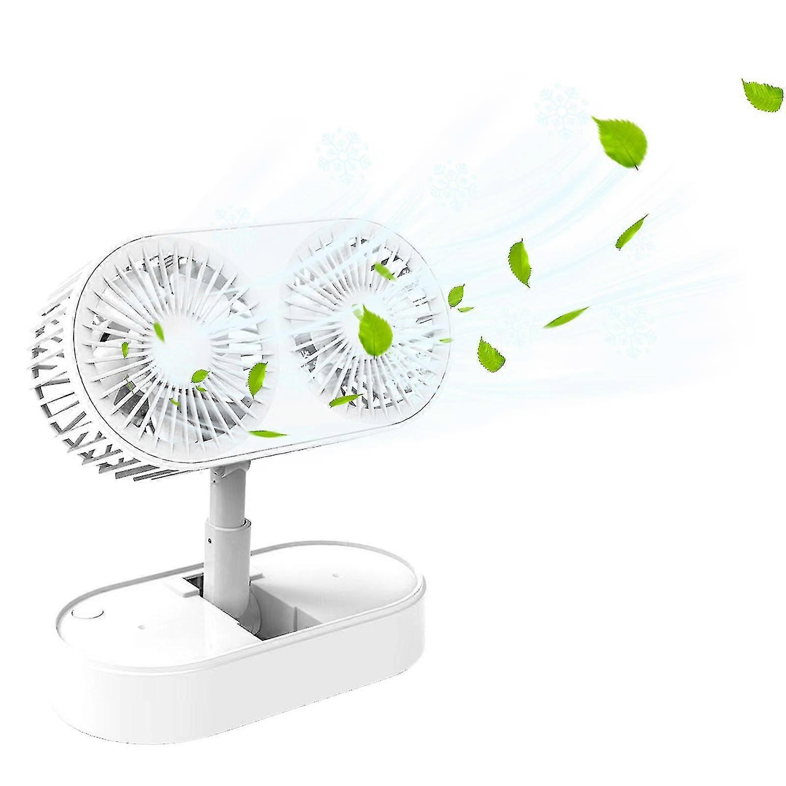 Desktop Telescopic Folding Small Fan Student Desktop Big Wind Silent Usb Charging Portable Gift Fan