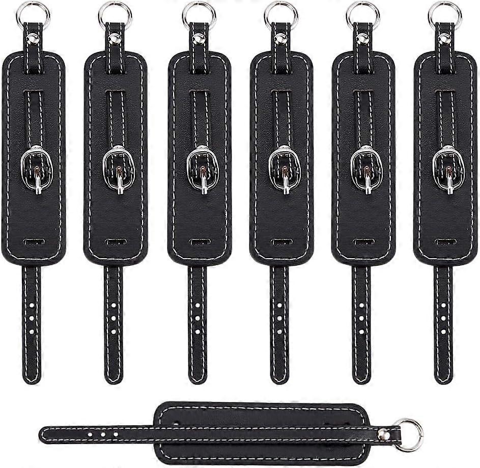 PU Leather Pendant Decorations Rectangle Black 149x24x6.5mm Hole: 10mm