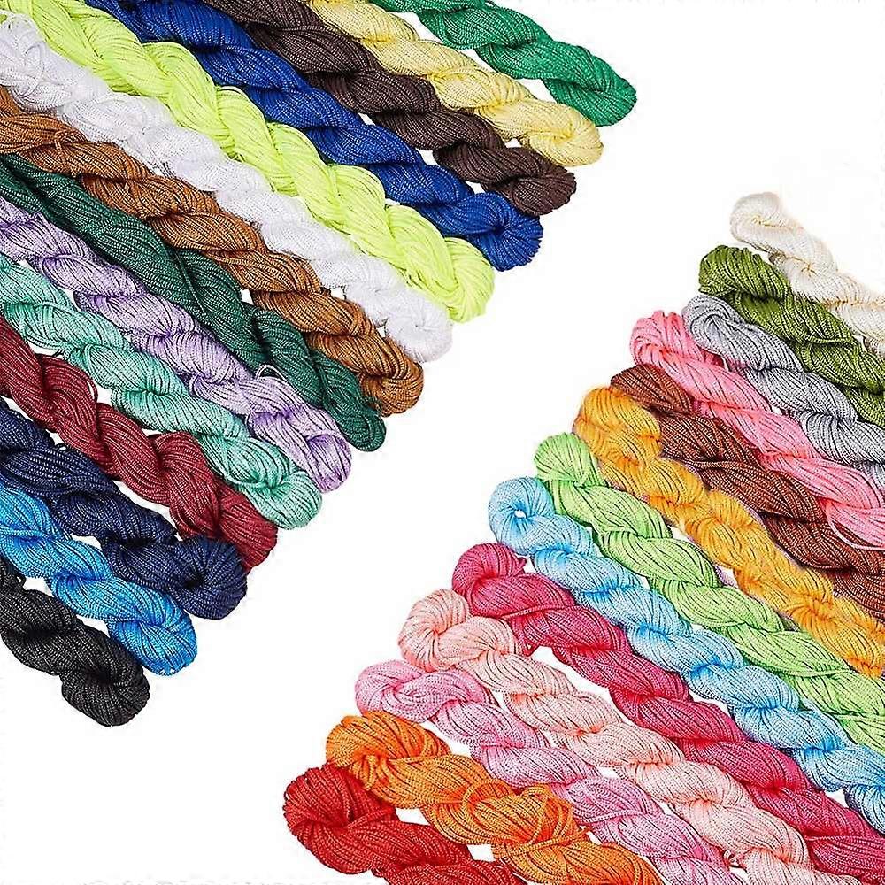 Nylon Thread Nylon String for Beading Jewelry Making Mixed Color 1mm 27colors 24m/bundle 1bundle/color 27bundle/set DIY