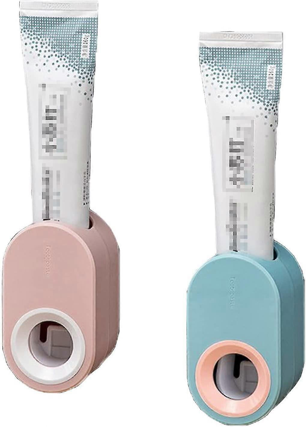 For 2Pcs Wall Mounted Automatic Toothpaste Dispenser: Automatic Toothpaste Squeezer for Hands-Free Bathroom Convenience