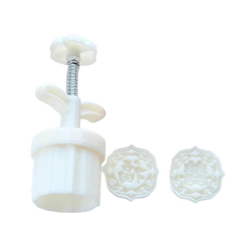 Mooncake Moulds with 2 Stamps Baking Accessories Kitchen Tool Plastic Material