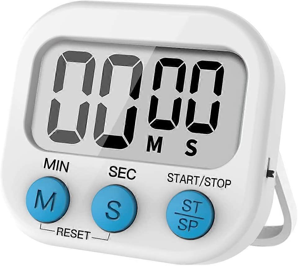 Kitchen Timer, Magnetic Countdown Clock Large LCD Digital Cooking Timer Screen Loud Alarm Back Stand Count-Down and Stopwatch