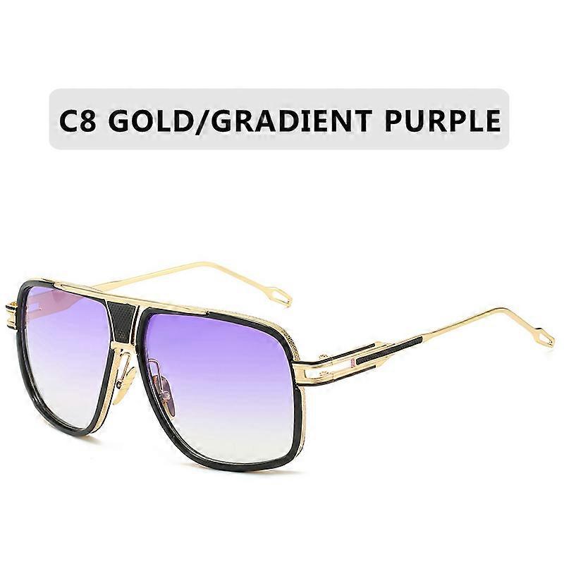 קלאסי מסגרת גדולה משקפי שמש גברים מותג מעצב משקפי שמש מתכת נשים משקפי רטרו מרובעים וינטאג ' UV400 Gafas Oculos דה סול