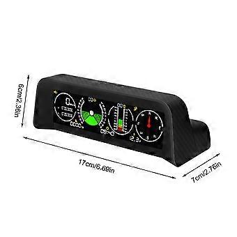 3-in-1 Car HUD Inclinometer Head Up Display GPS Speedometer Alarm System MPH Compass Digital Slope Angle Meter Altitude Gauge