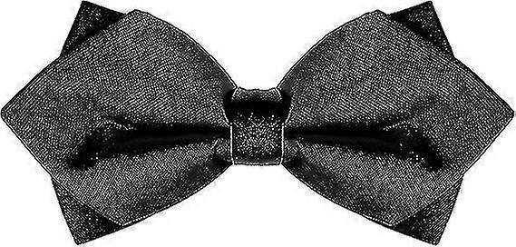 Men's Solid Color Pointed Collar Pre-tied Bow Tie