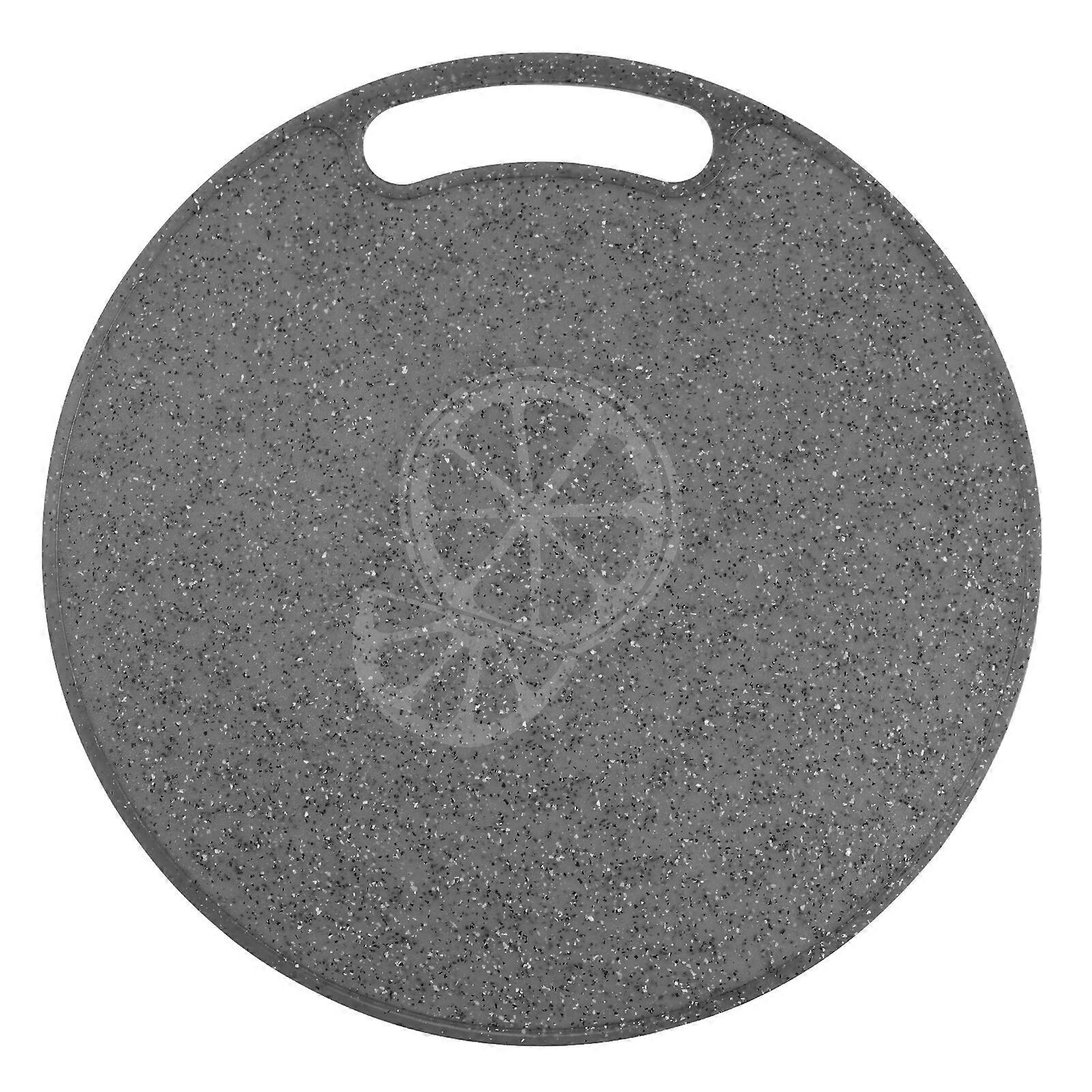 Cabilock Cutting Board Imitation Marble Round Chopping Block Hangable Fruit Vegetable Cutting Board