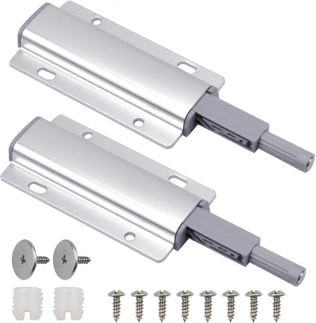 2Pcs Push to Open System Damper Buffer, Push to Open Door Catch Magnetic Door Latch Magnet Push Latches Release