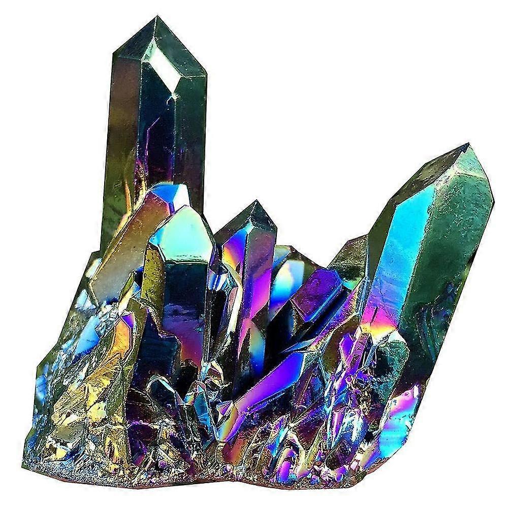 Natuurlijke Kwartskristal Regenboog Titanium Cluster Minerale Stenen
