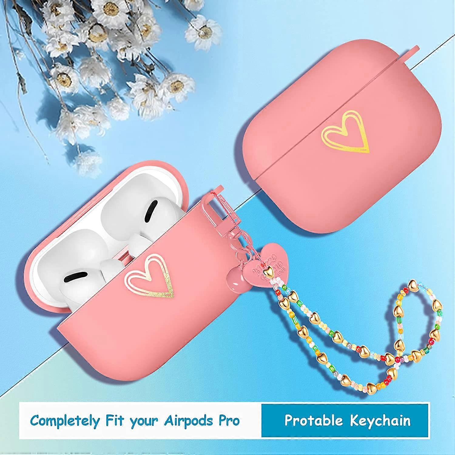 for Airpods Pro Case Cute for Women Girls Girly Aesthetic Pink