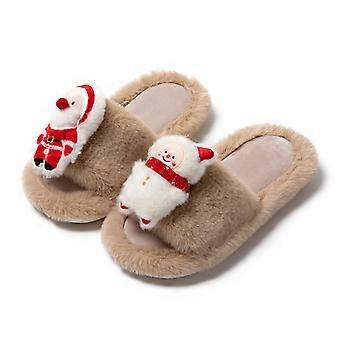 Furry Slippers 38-39 Brown